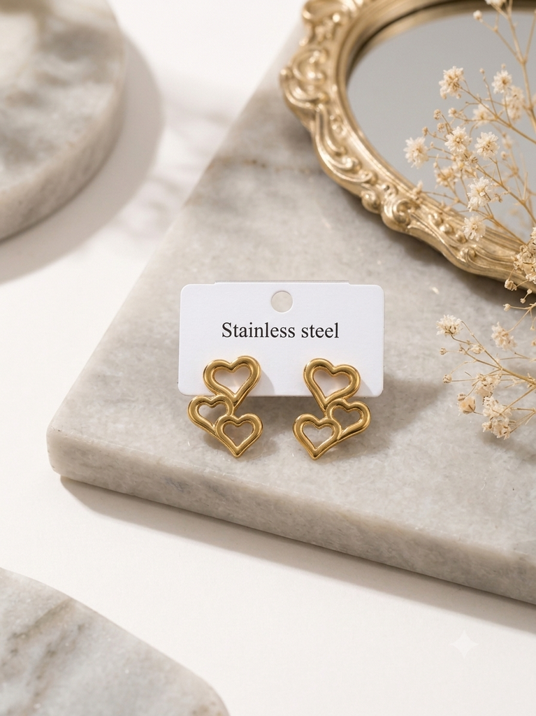 Interlocking Heart Studs